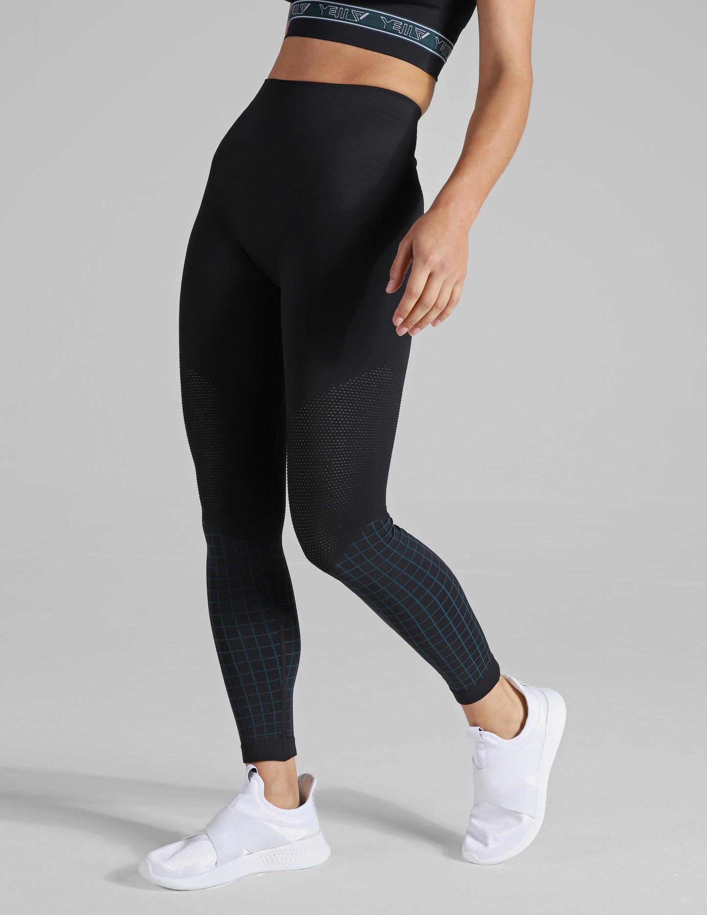 Yoga Basic Wideband Waist Top-stitching Sports Leggings