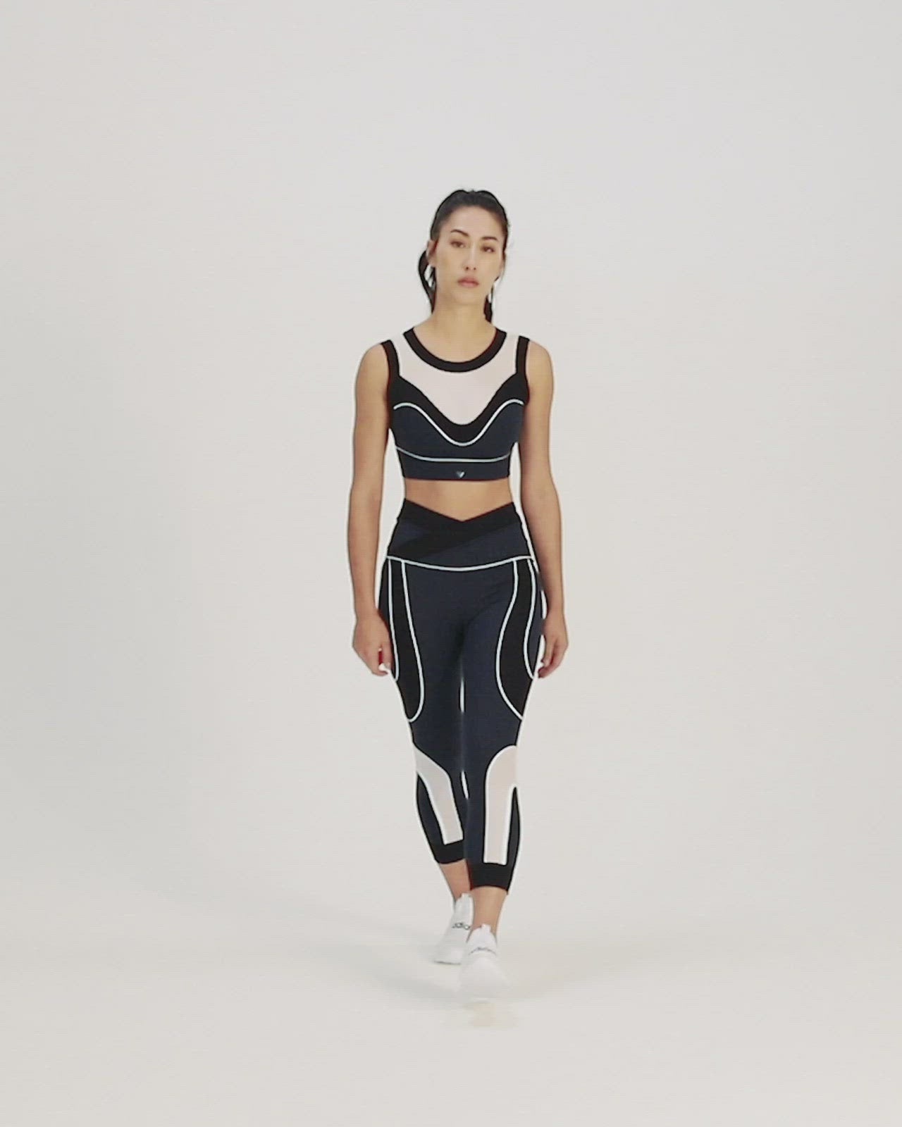 Load and play video in Gallery viewer, Voyager Crop Top in Navy
